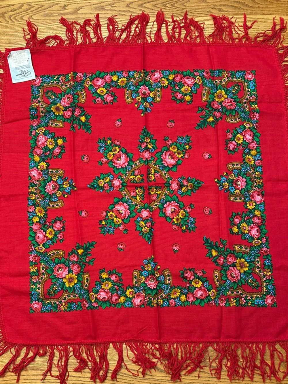 Authentic Pavlovsky Posad Shawl Vintage 1988 NEW WITH TAGS!!